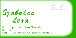 szabolcs lexa business card